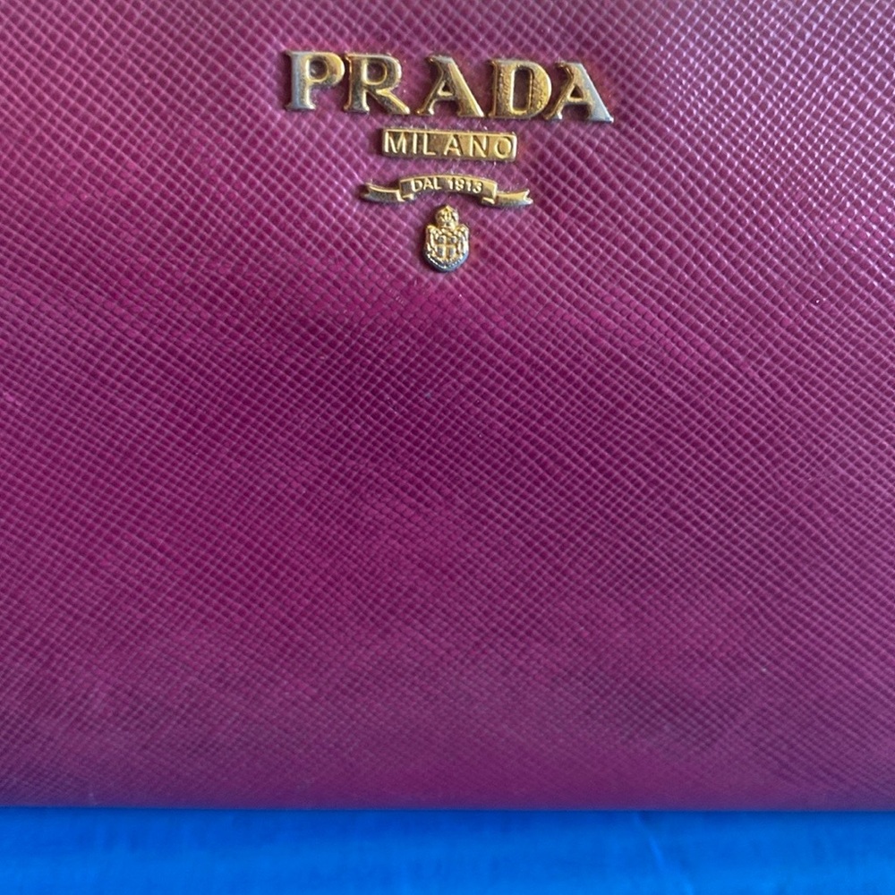 Prada Red Saffiano Leather Clutch